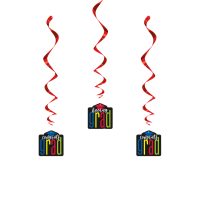 Swirl Decorations Colorful Cap Grad Hanging